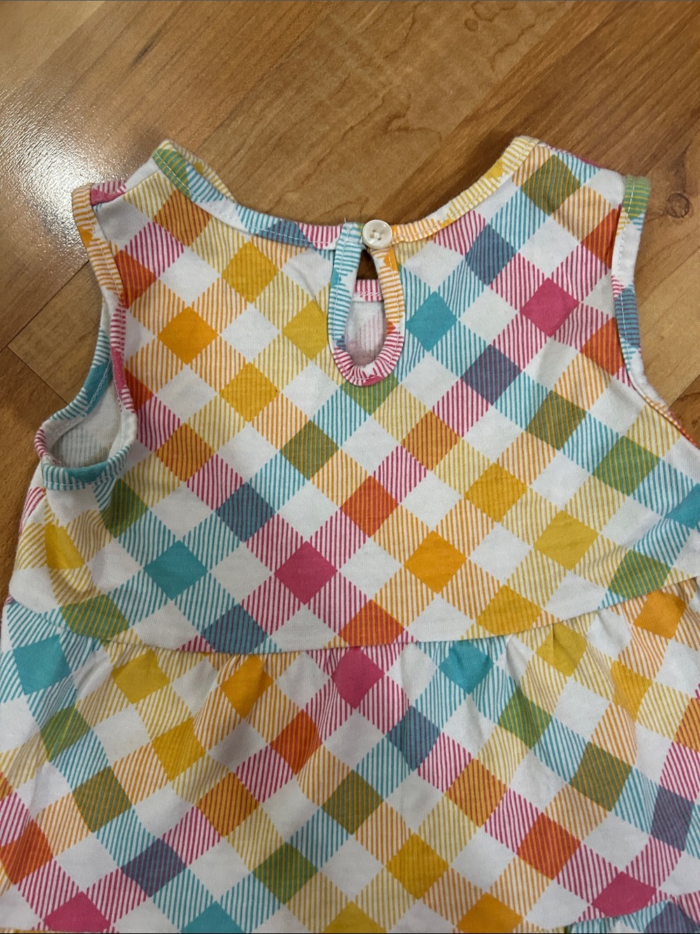 Planet Cotton Sleeveless Tiered Gingham Dress 3 T in Multicolor Check - Picture 5 of 6